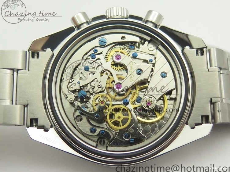 0114 Durable Speedmaster Professional SS OMF Best Edition Black Dial on SS Bracelet Manual Winding Chrono Movement 7995